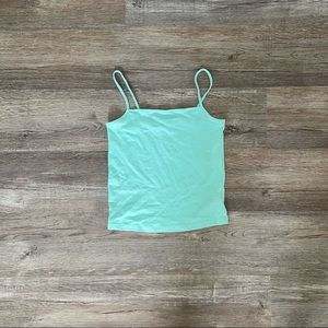 Teal Cropped Tank Top (M)